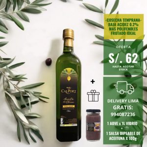 Pack Obten Salud y Sabor – AOVE Cosecha Temprana x 1L VIDRIO + Regalo
